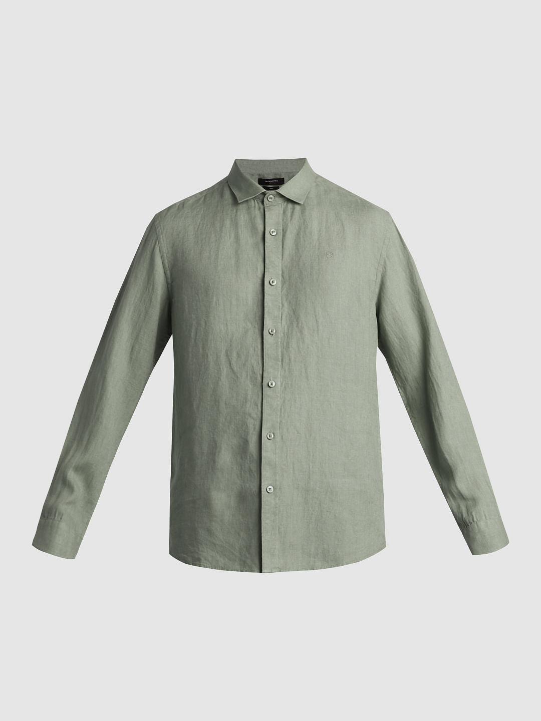 Green Linen Full Sleeves Shirt
