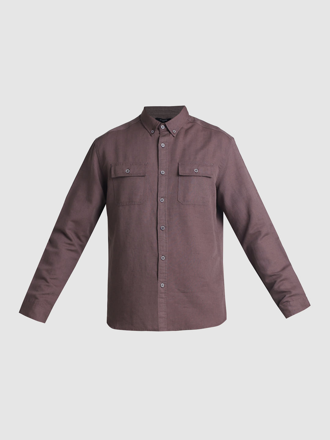 Light Brown Slim Fit Full Sleeves Shirt