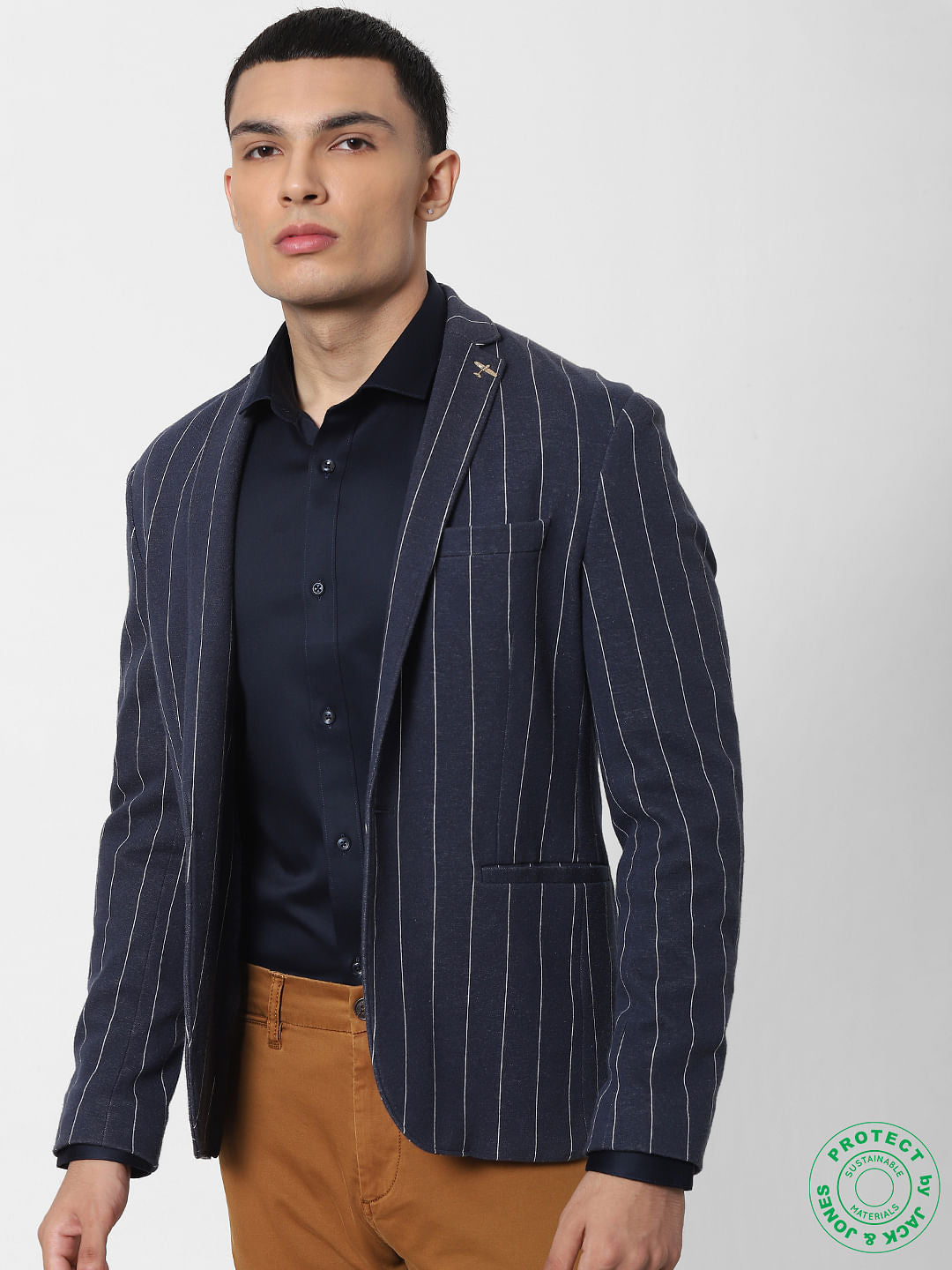 Navy Blue Full Sleeves Shirt