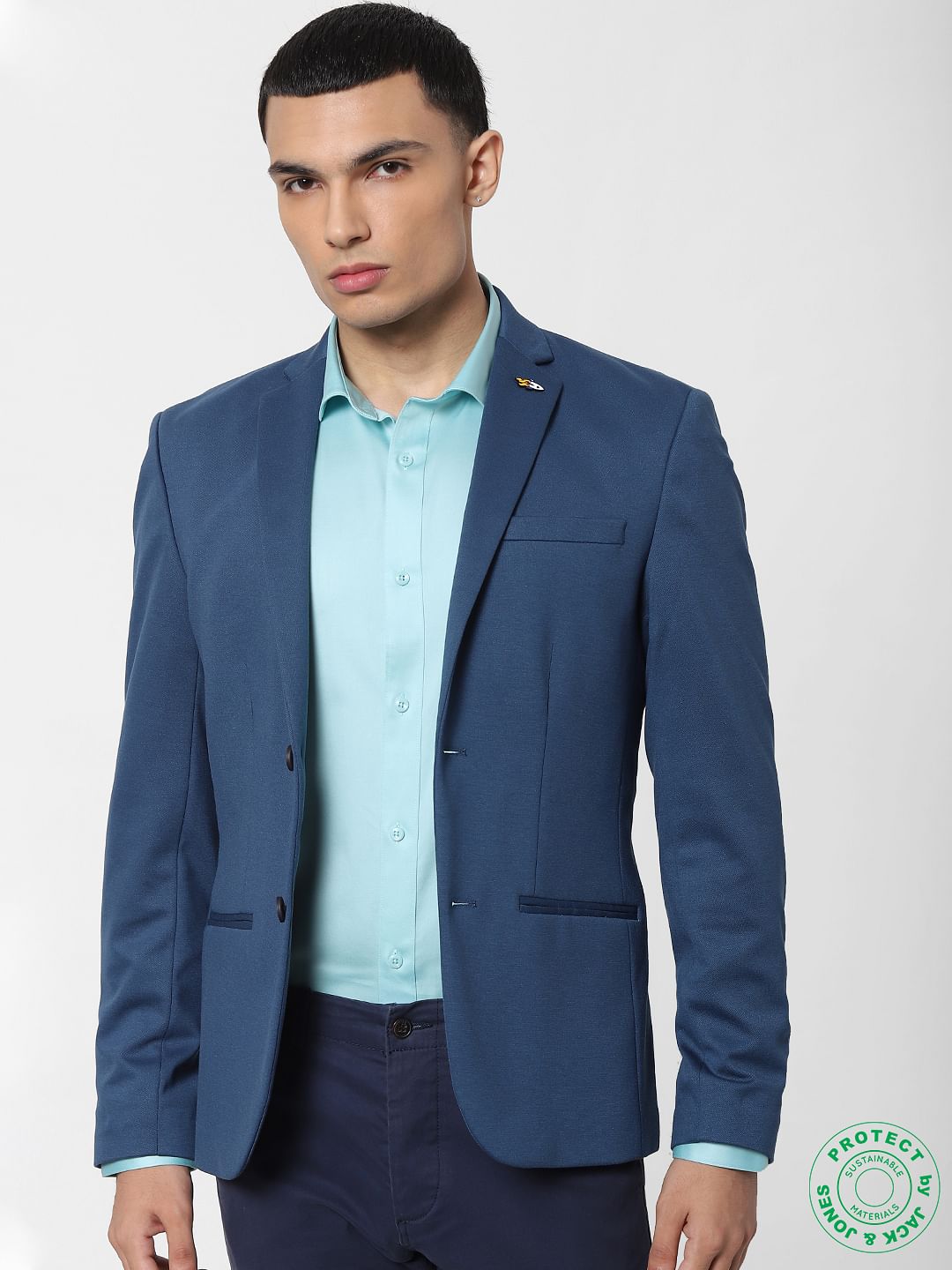 Turquoise Blue Full Sleeves Shirt