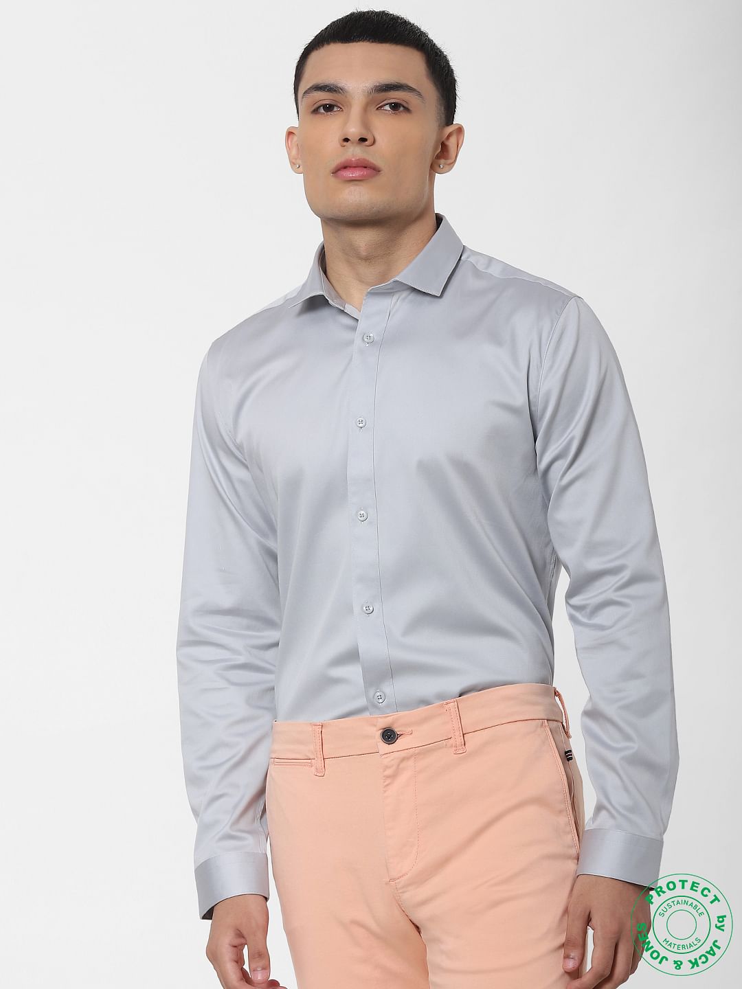 Grey Full Sleeves Shirt