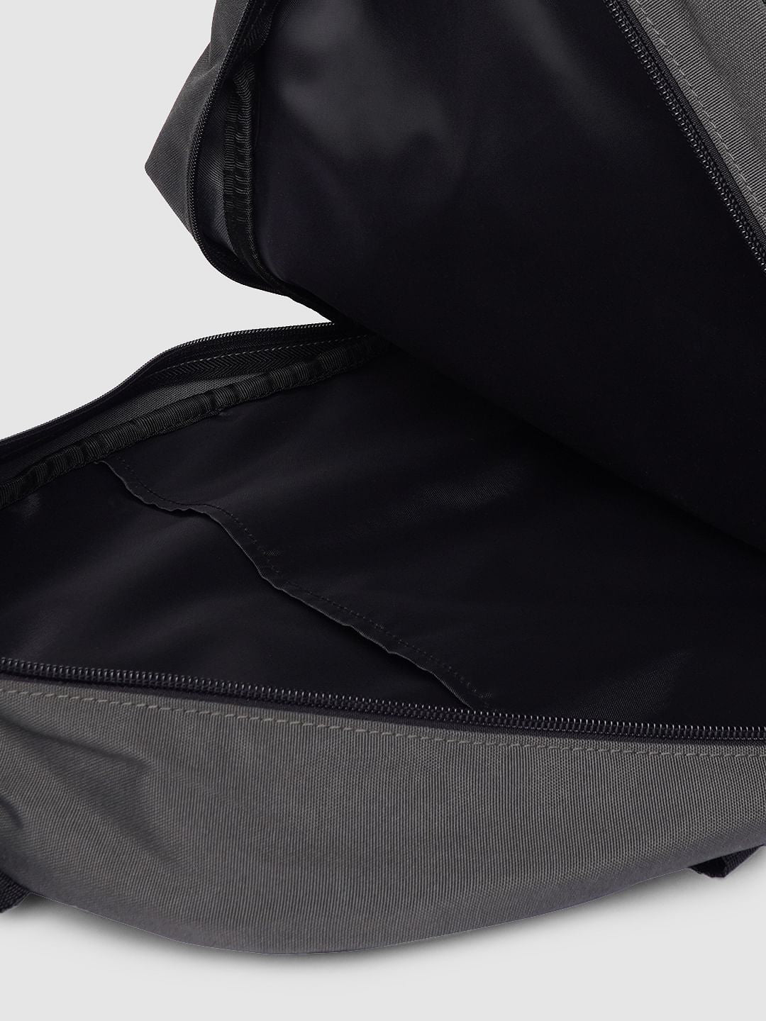 Grey Text Print Backpack