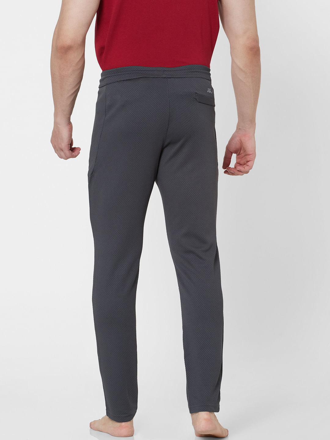 Grey Mid Rise Trackpants