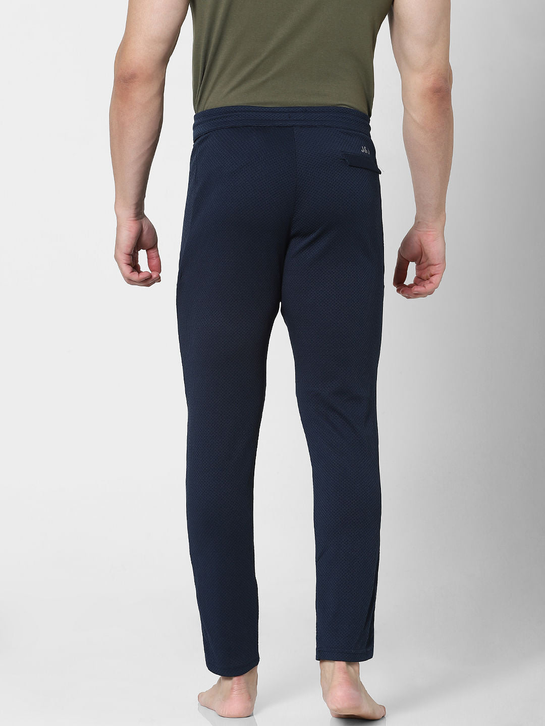 Navy Blue Mid Rise Trackpants