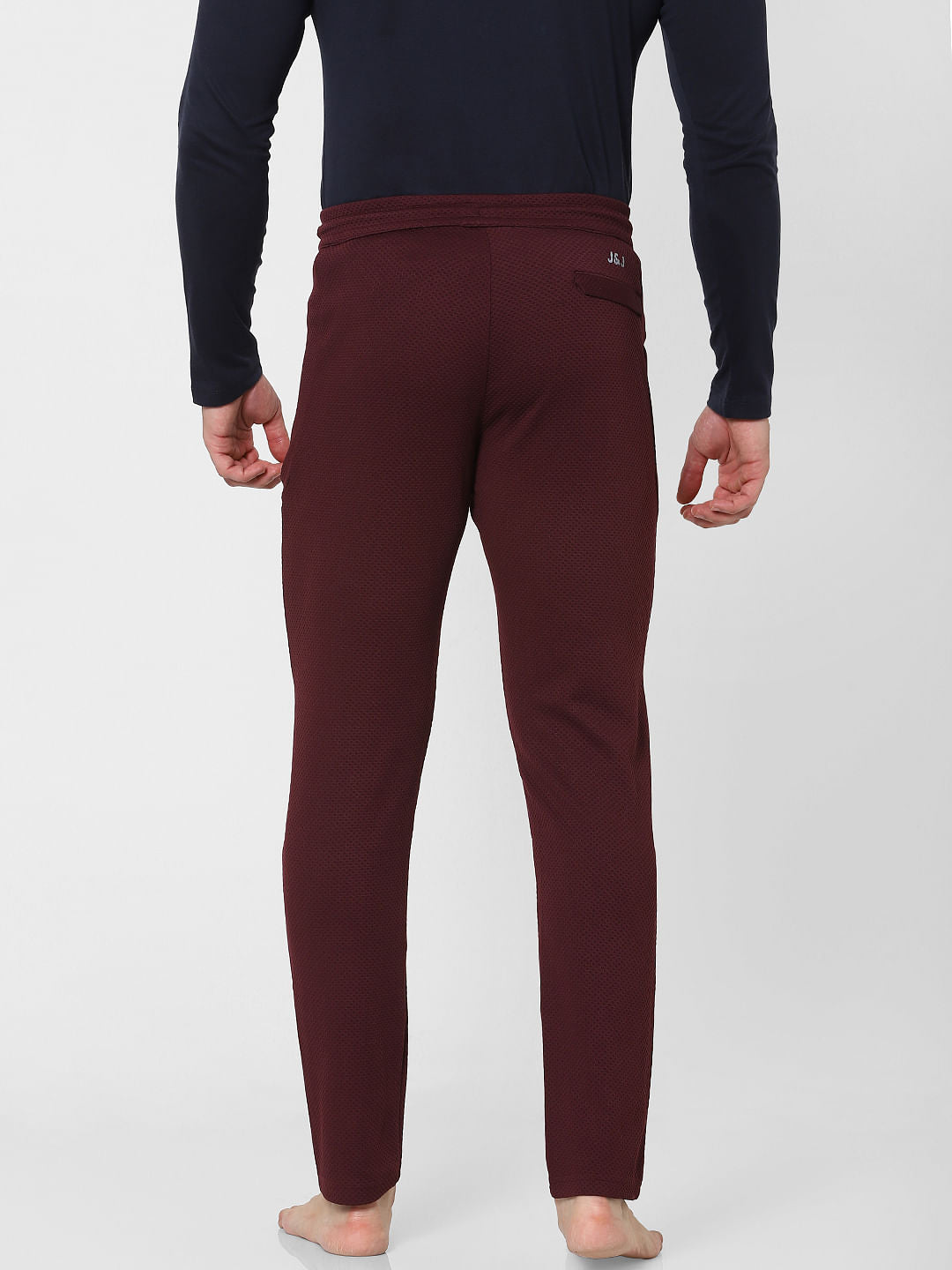 Maroon Mid Rise Trackpants