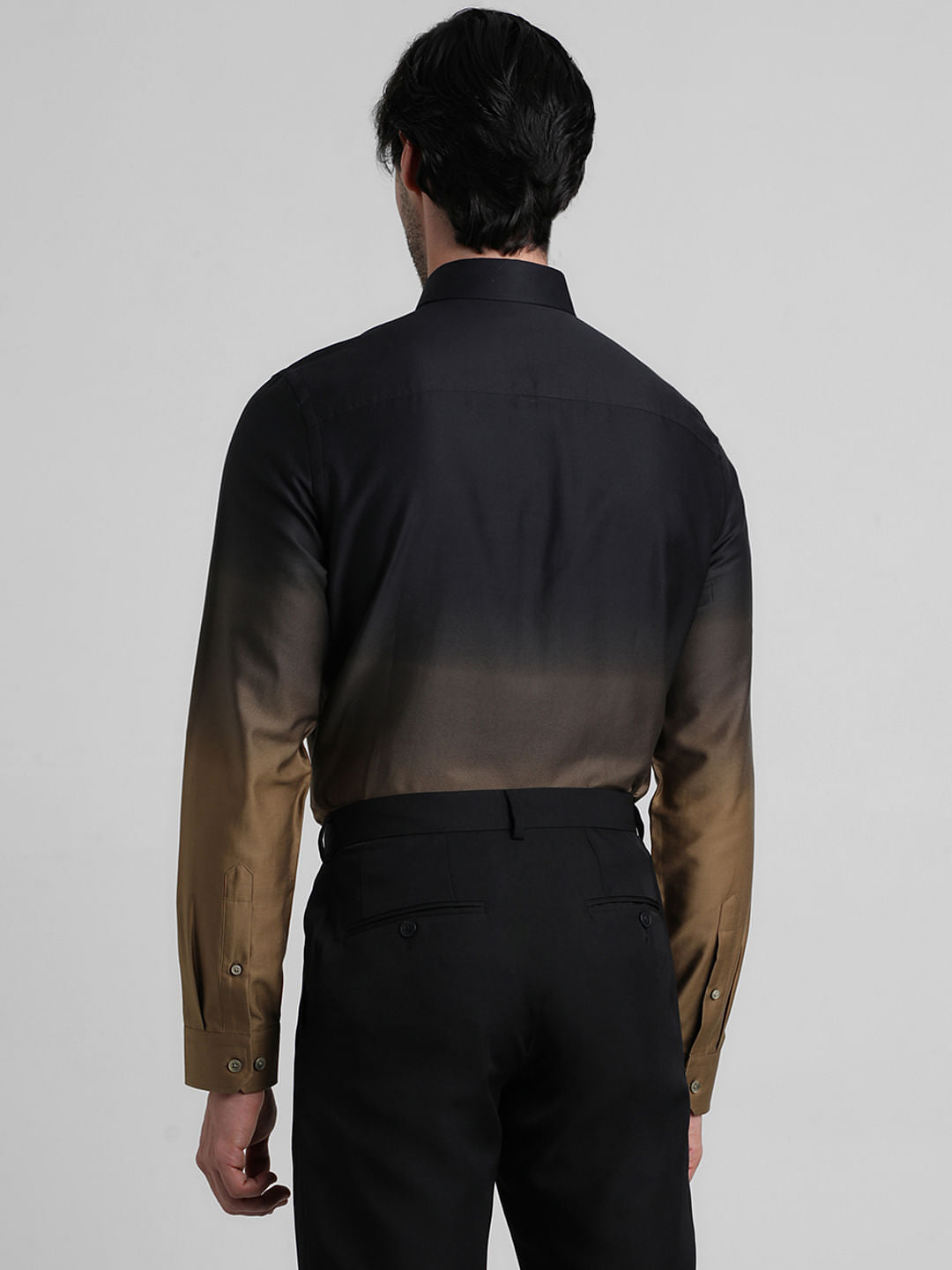 Black Ombre Full Sleeves Shirt