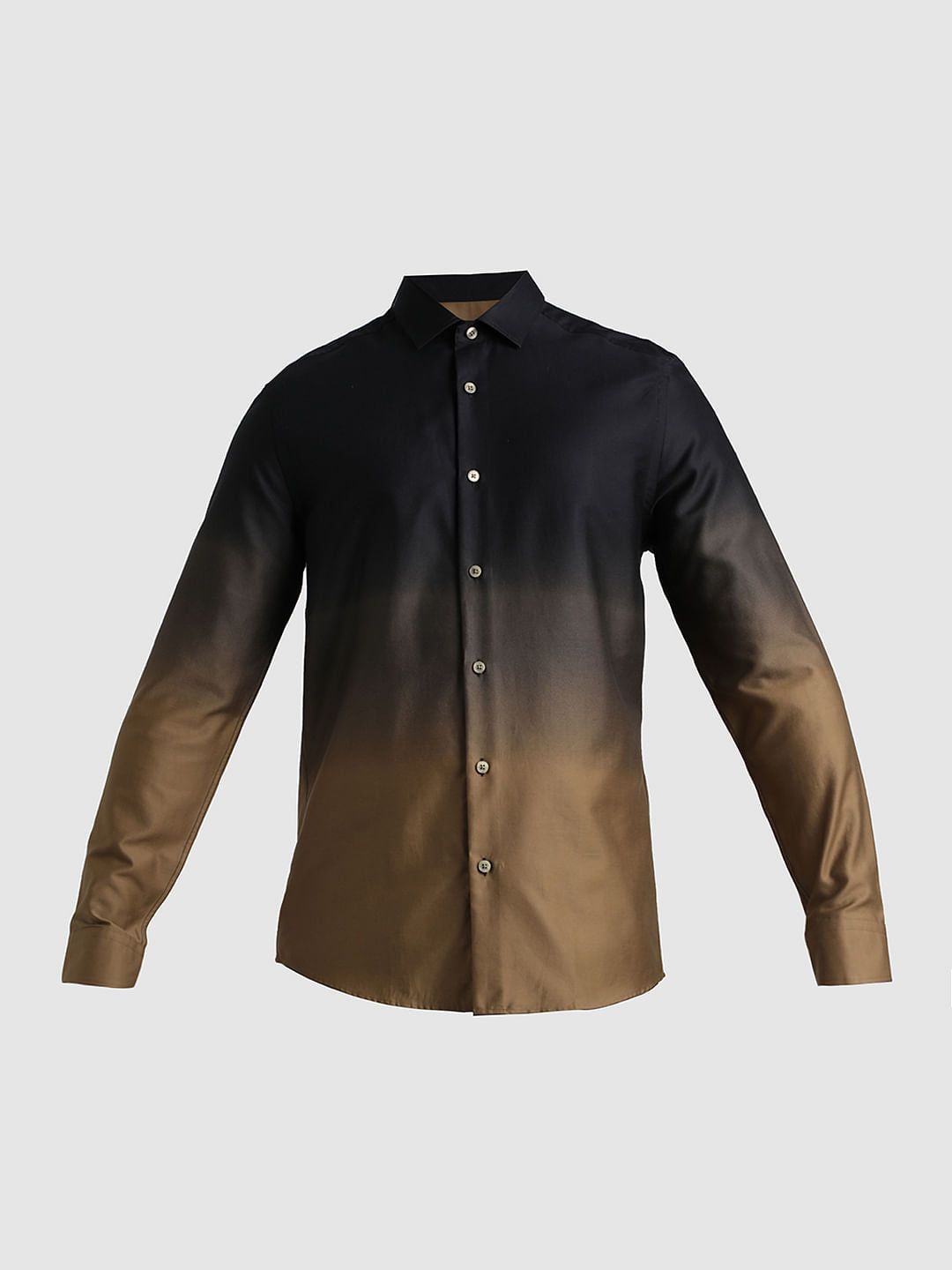 Black Ombre Full Sleeves Shirt