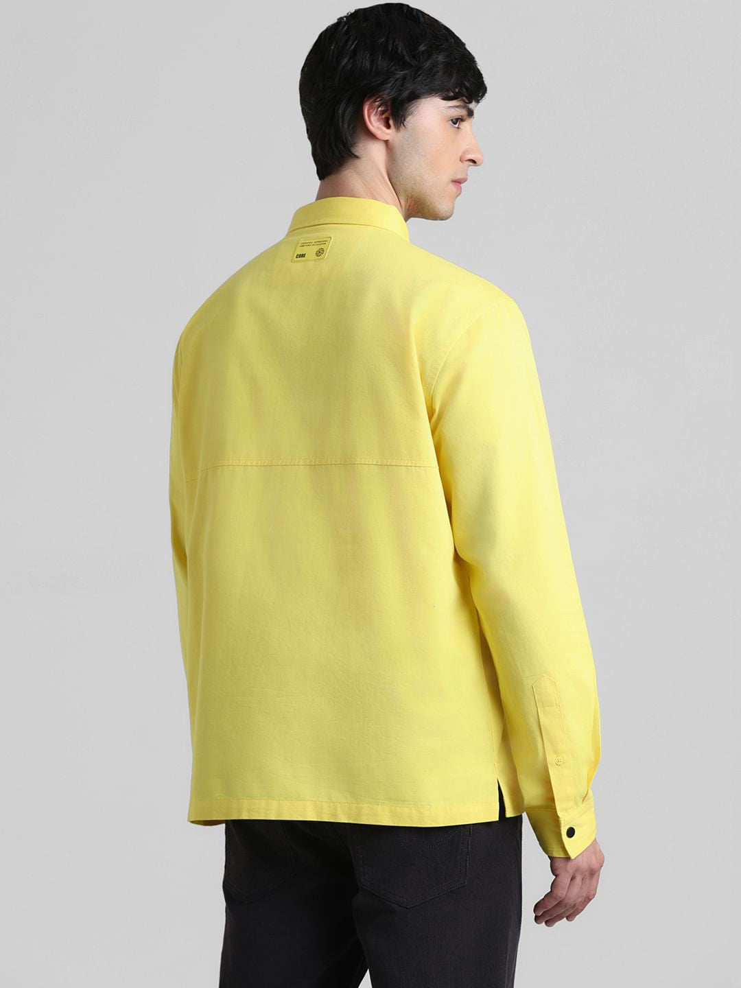 Yellow Patch Pocket Oversized Shirt