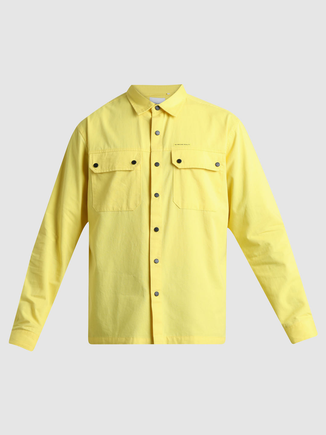 Yellow Patch Pocket Oversized Shirt