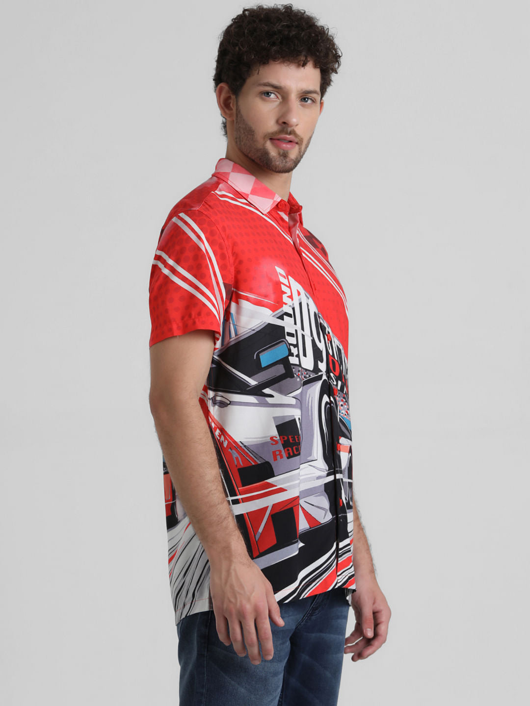 URBAN RACERS by JACK&JONES RED SPEED RACER PRINT SHIRT