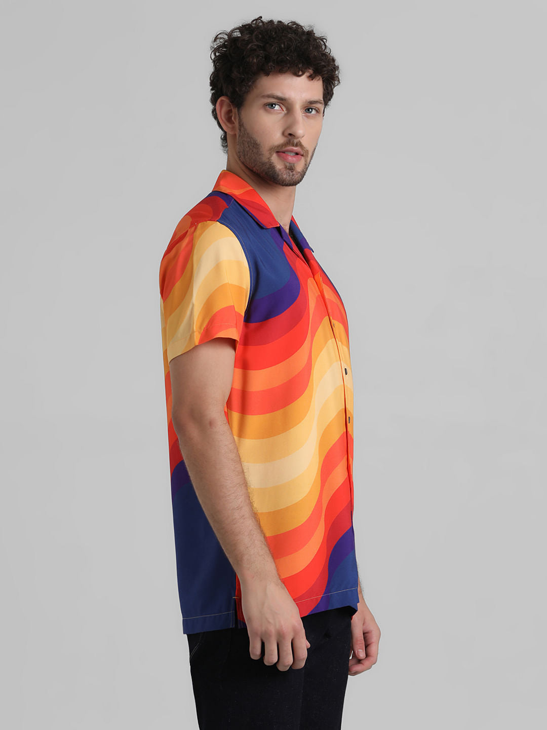 URBAN RACERS by JACK&JONES ORANGE COLOURBLOCKED SHIRT