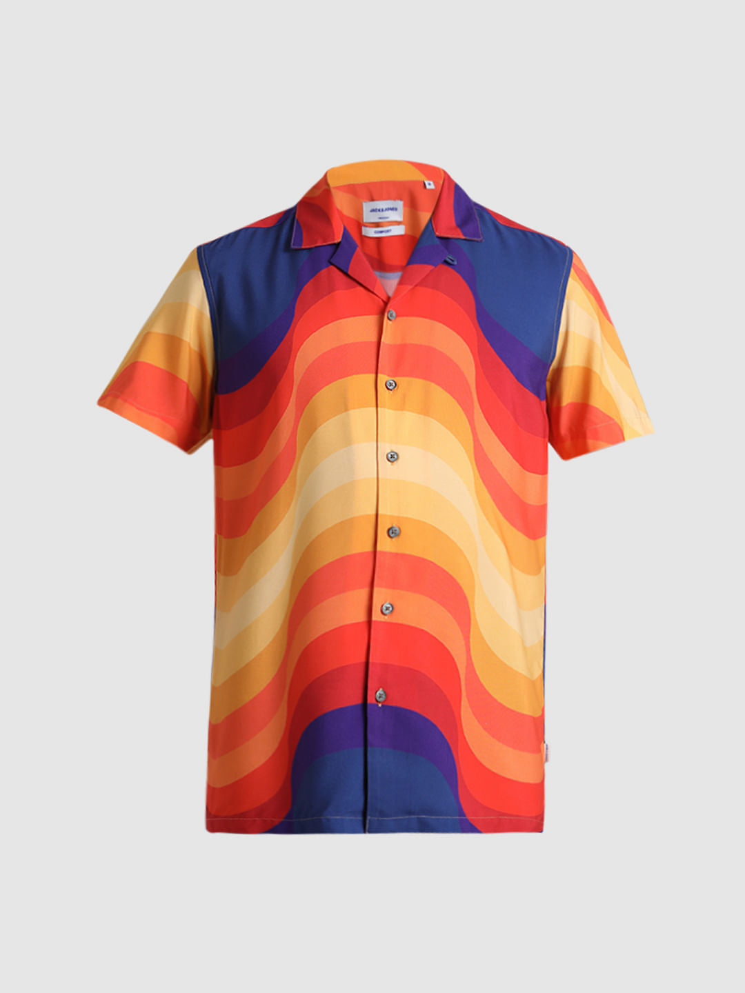 URBAN RACERS by JACK&JONES ORANGE COLOURBLOCKED SHIRT