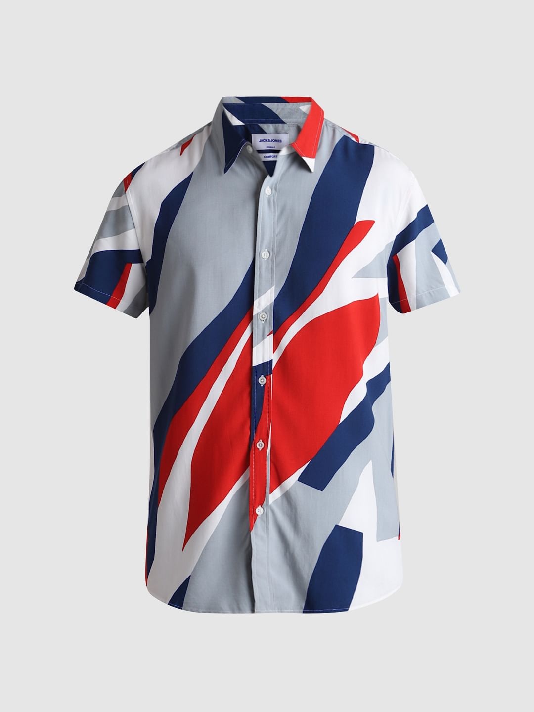 URBAN RACERS by JACK&JONES GREY COLOURBLOCKED SHIRT