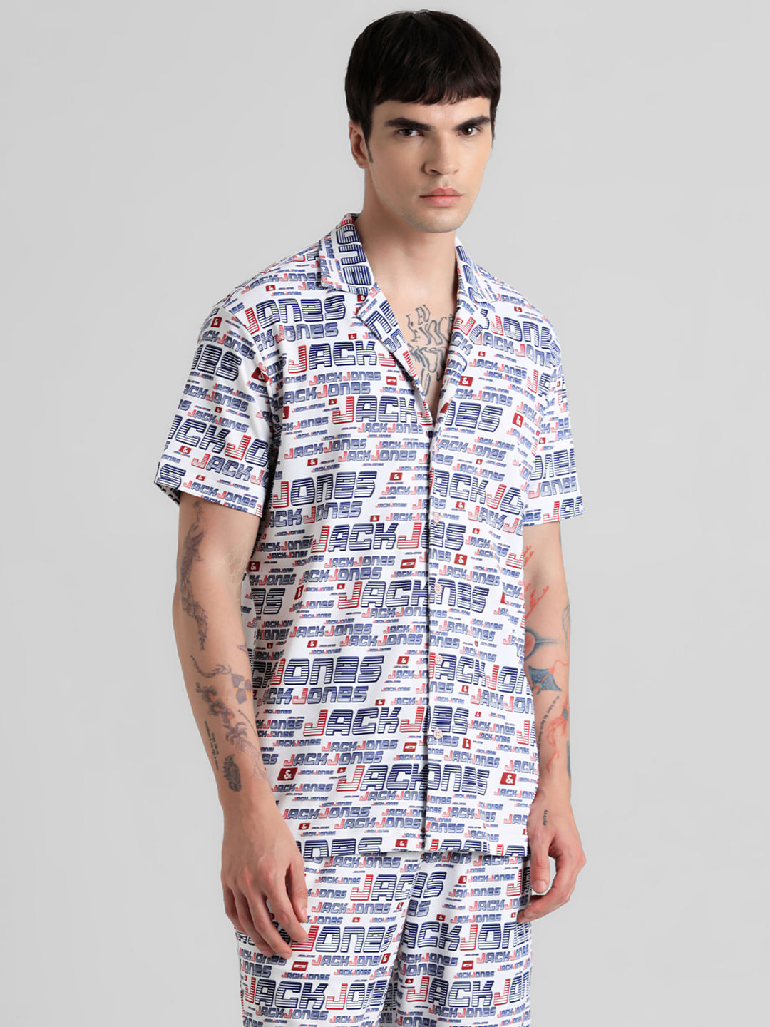 URBAN RACERS by JACK&JONES WHITE PRINTED SHIRT