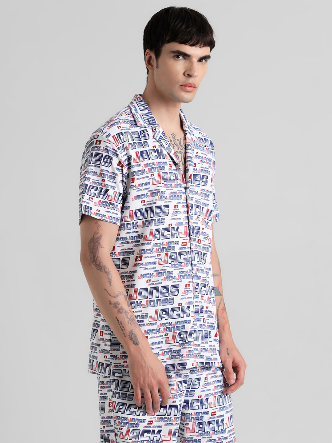 URBAN RACERS by JACK&JONES WHITE PRINTED SHIRT