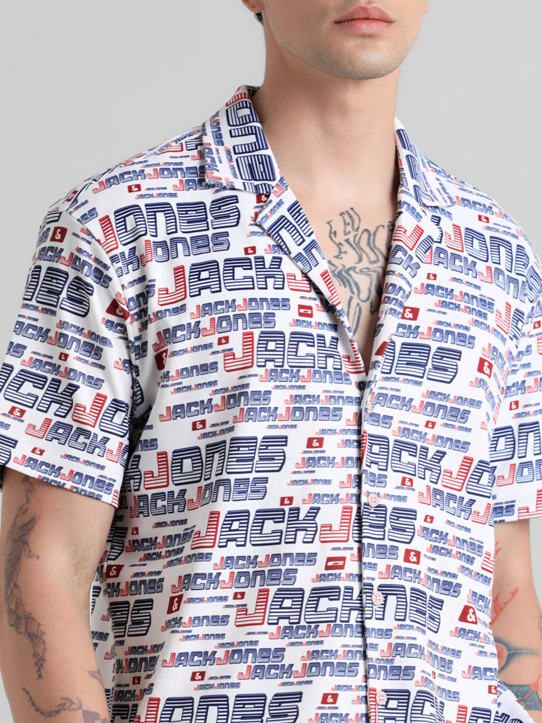 URBAN RACERS by JACK&JONES WHITE PRINTED SHIRT