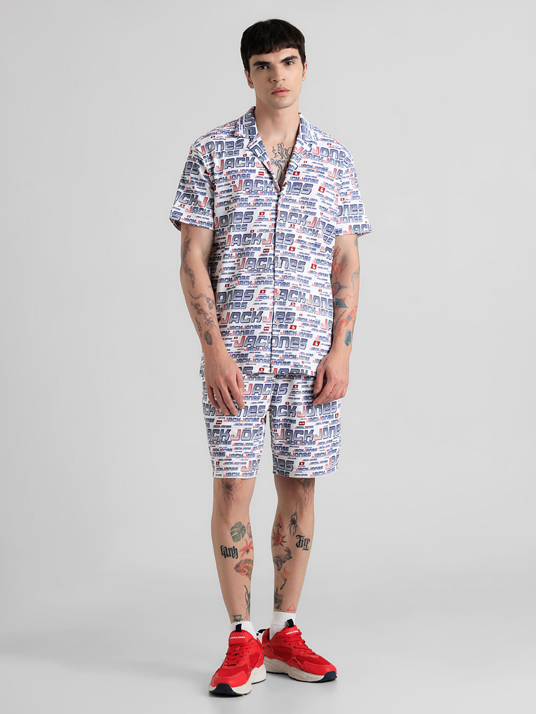URBAN RACERS by JACK&JONES WHITE PRINTED SHIRT