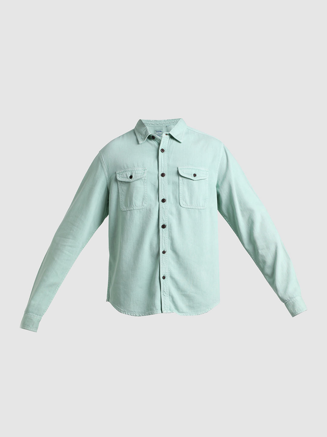 Green Overdyed Oversized Shirt