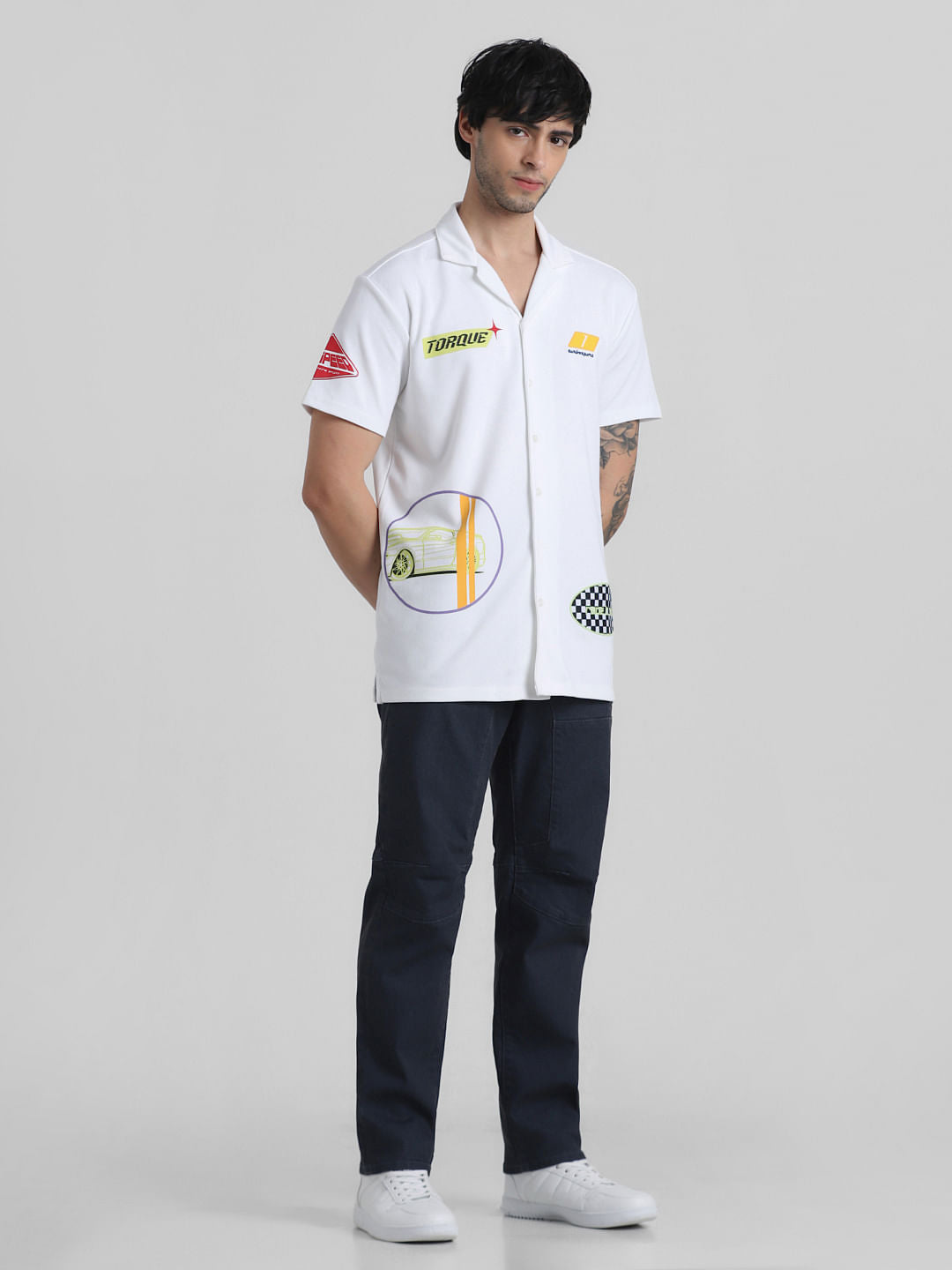 URBAN RACERS by White Short Sleeves Shirt