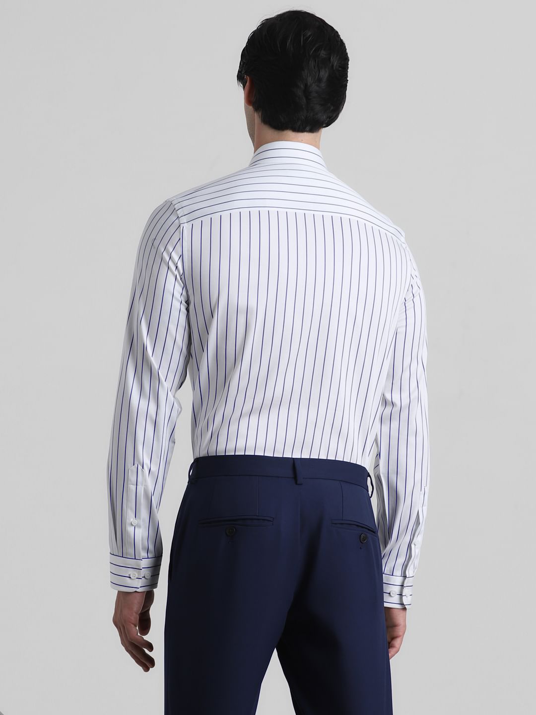 White Striped Formal Shirt