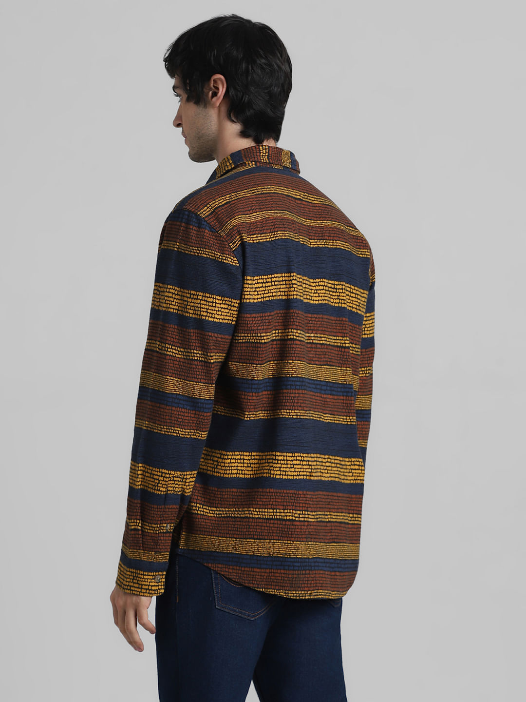 Blue Printed Full Sleeves Shirt