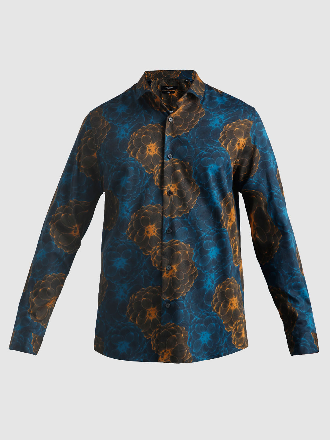 Black Abstract Print Short Sleeves Shirt