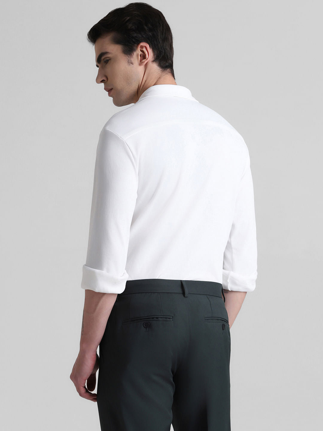 White Floral Knitted Shirt