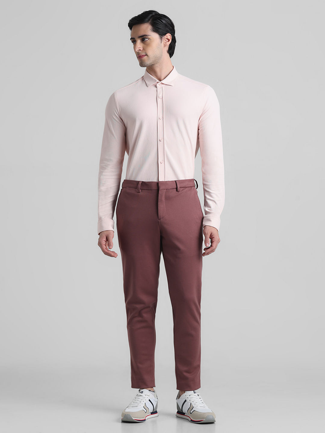 Pink Knitted Full Sleeves Shirt