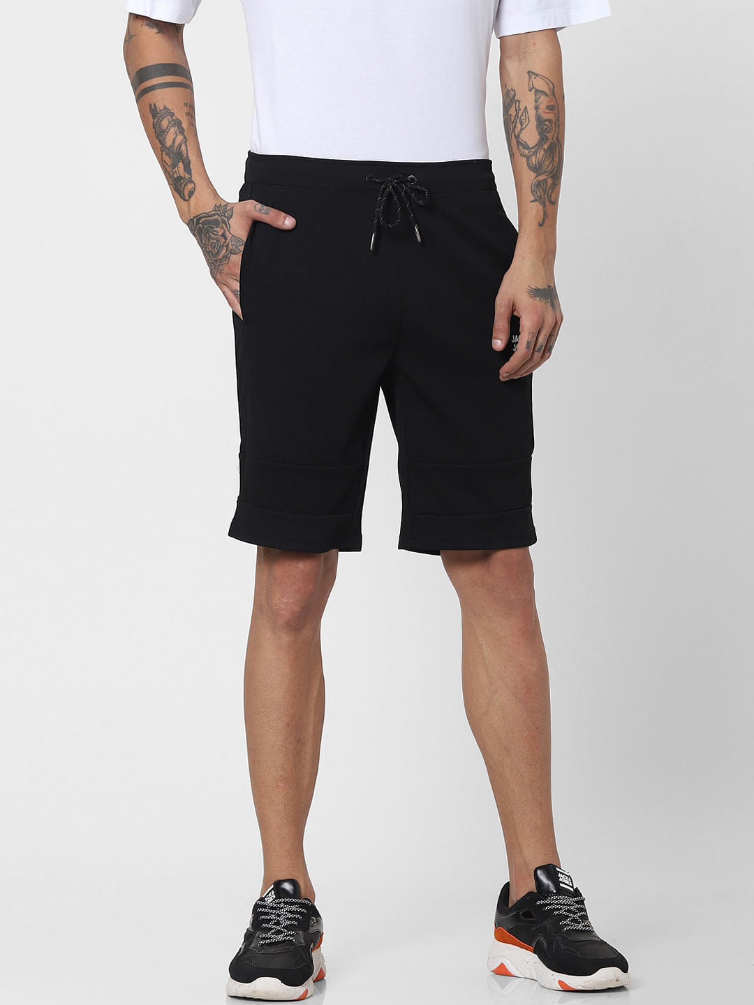 Black Low Rise Sweatshorts