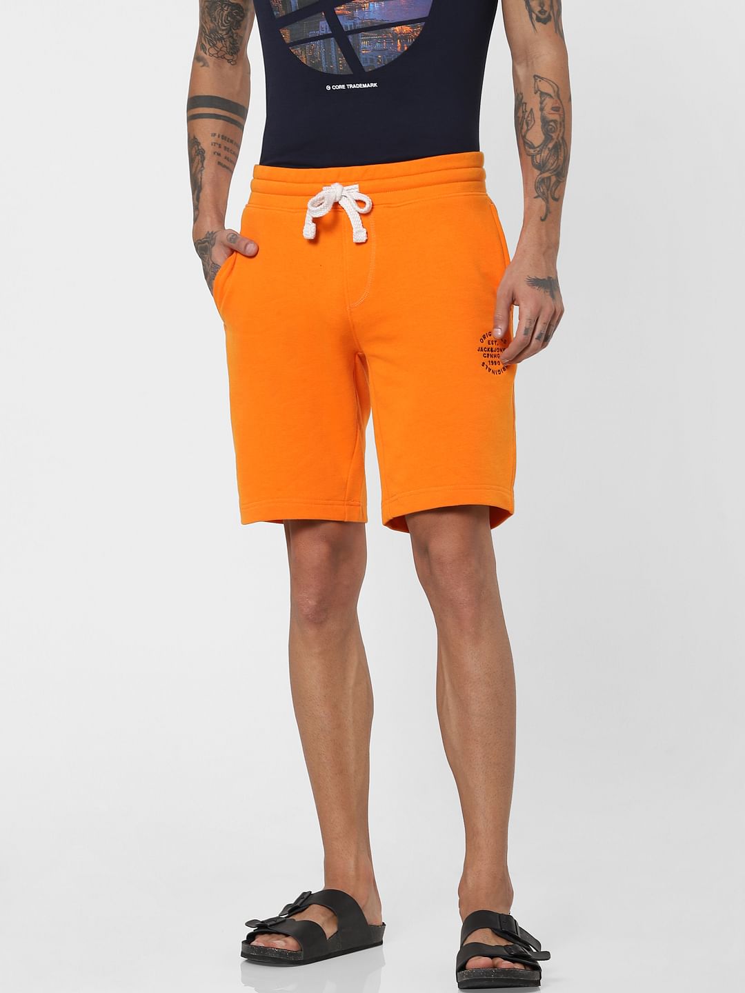 Orange Low Rise Sweatshorts