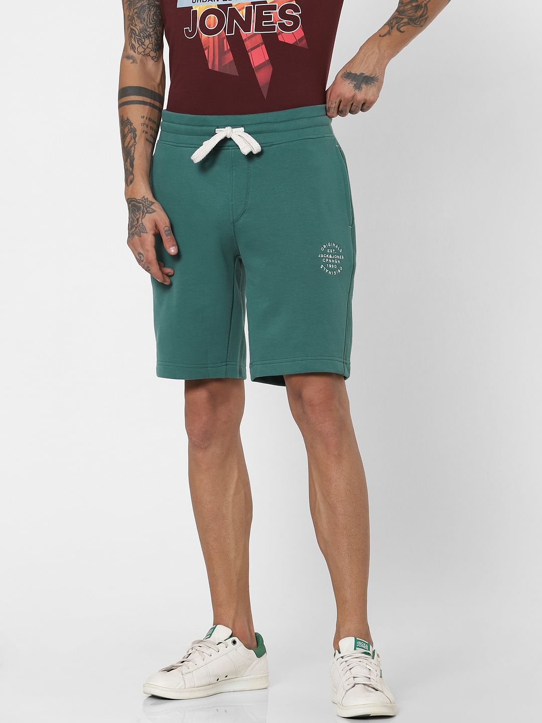 Green Low Rise Sweatshorts
