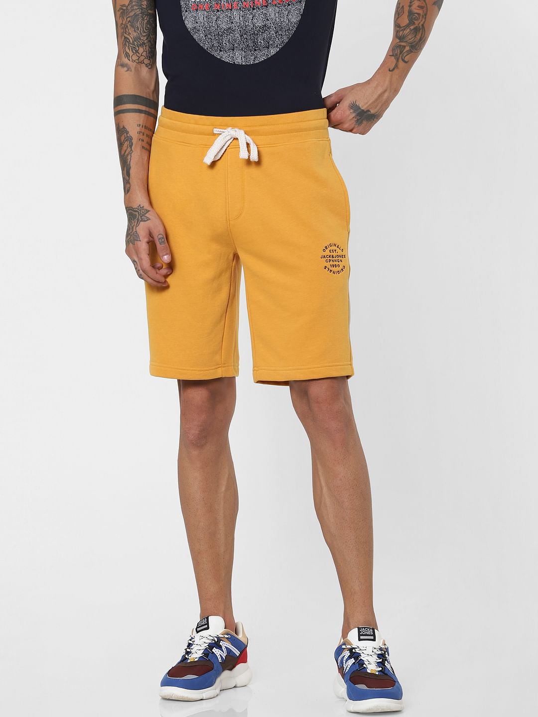 Yellow Low Rise Sweatshorts