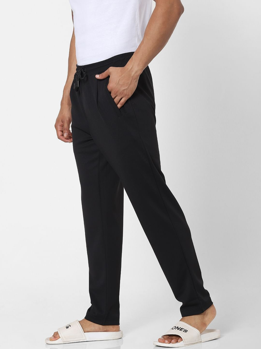 Black Mid Rise Pants