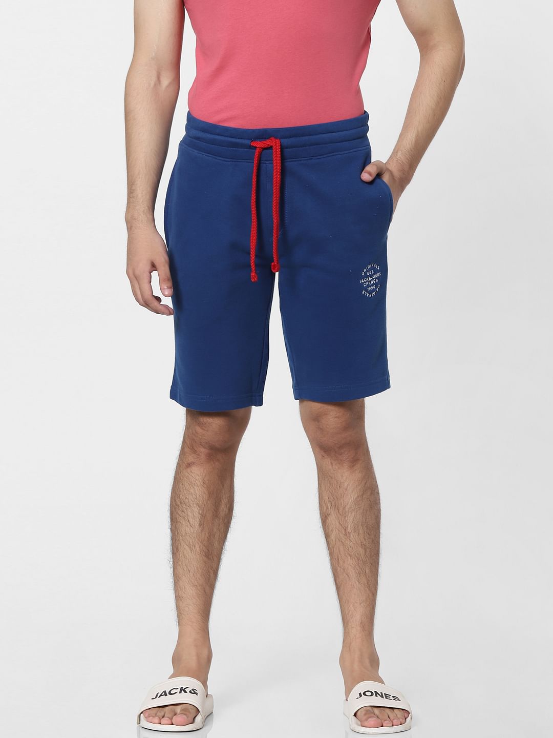 Blue Low Rise Sweatshorts