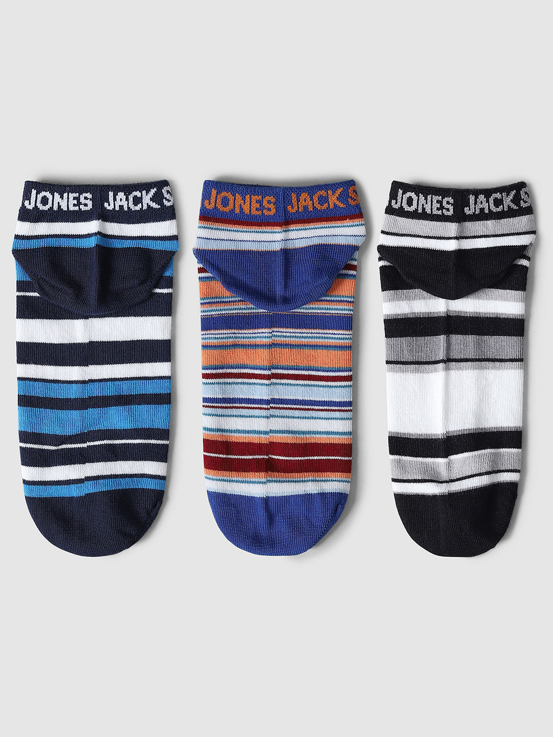 Pack of 3 Striped Ankle Length Socks