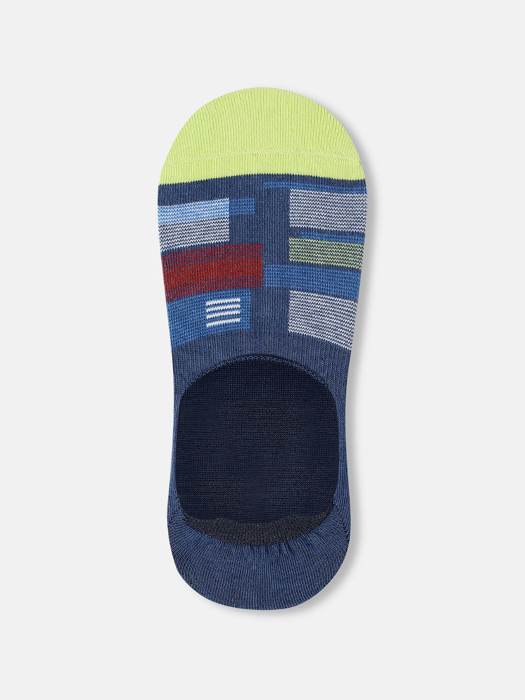 Pack of 3 Check Print No-Show Socks