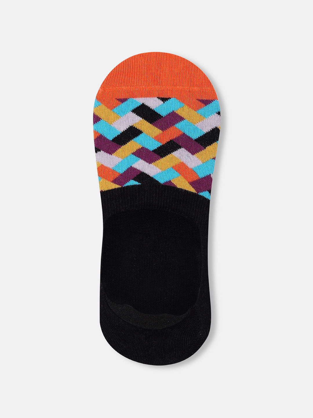 Pack of 3 Check Print No-Show Socks