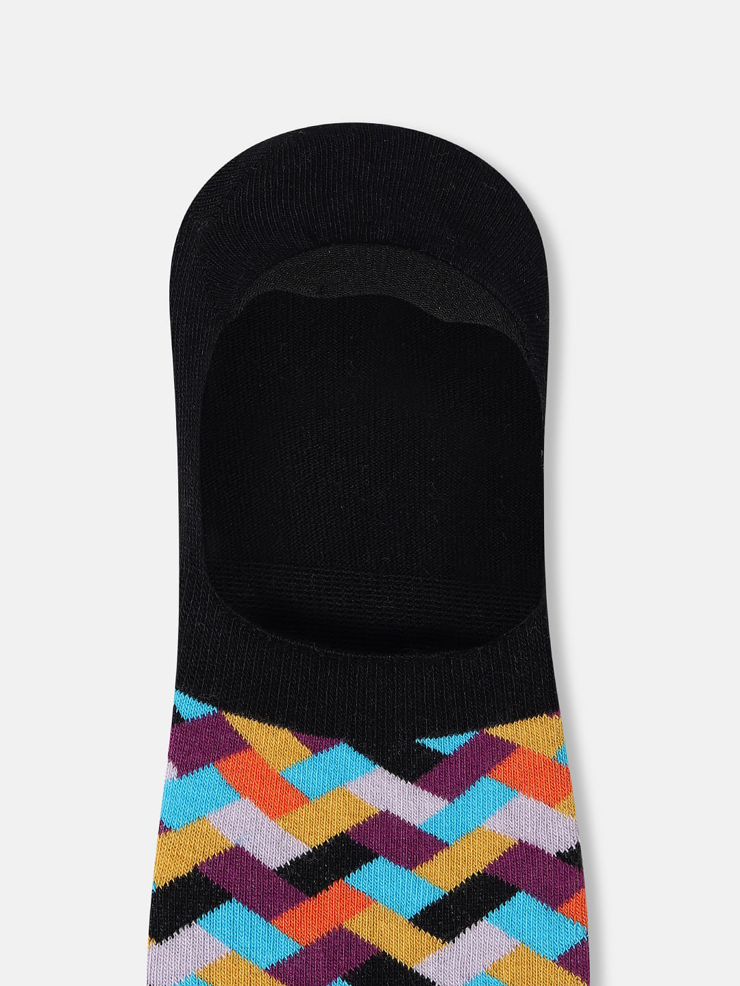 Pack of 3 Check Print No-Show Socks