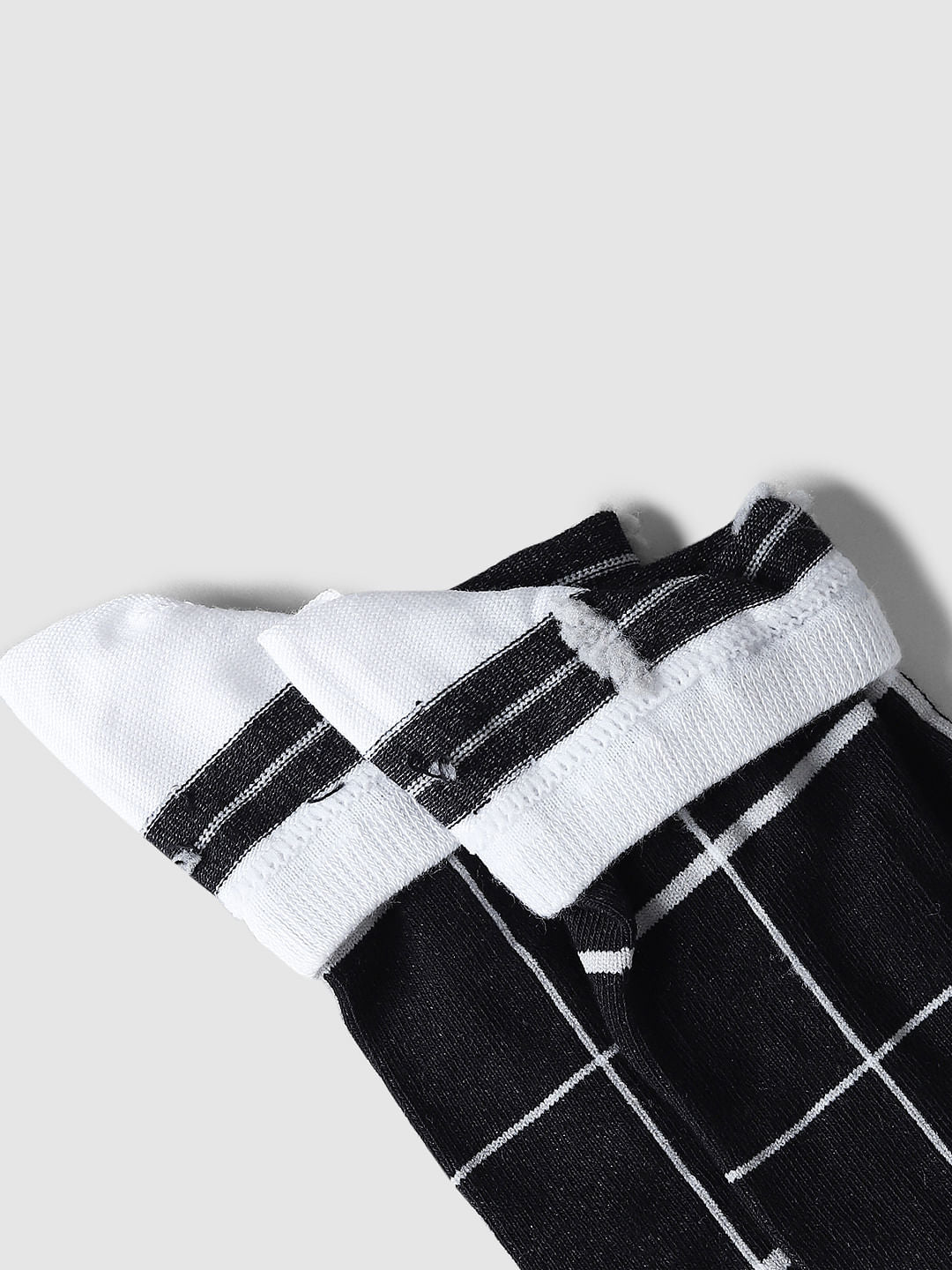 Pack Of 3 Monochrome Ankle Length Socks