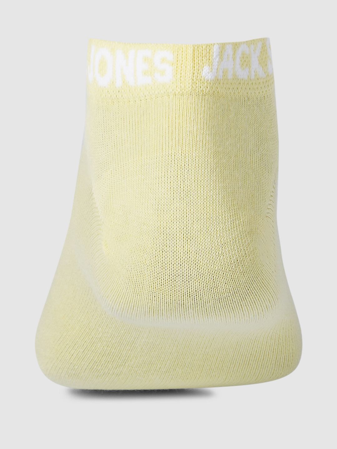 Yellow Logo Print Ankle Length Socks