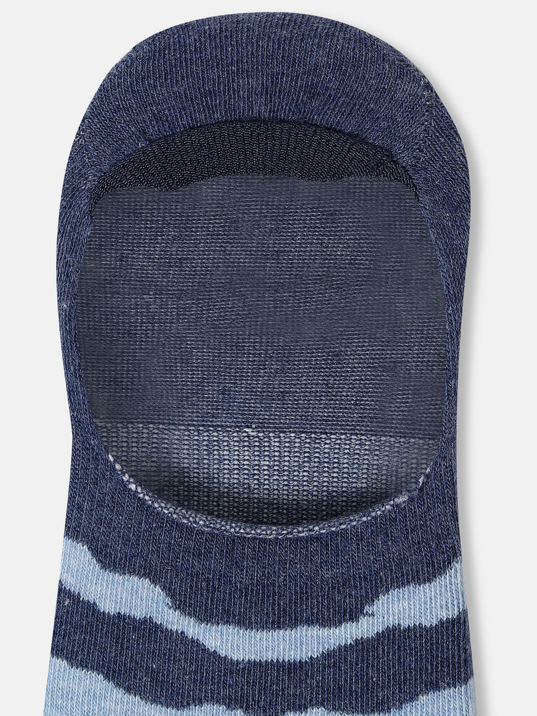 Blue Animal Print No Show Socks