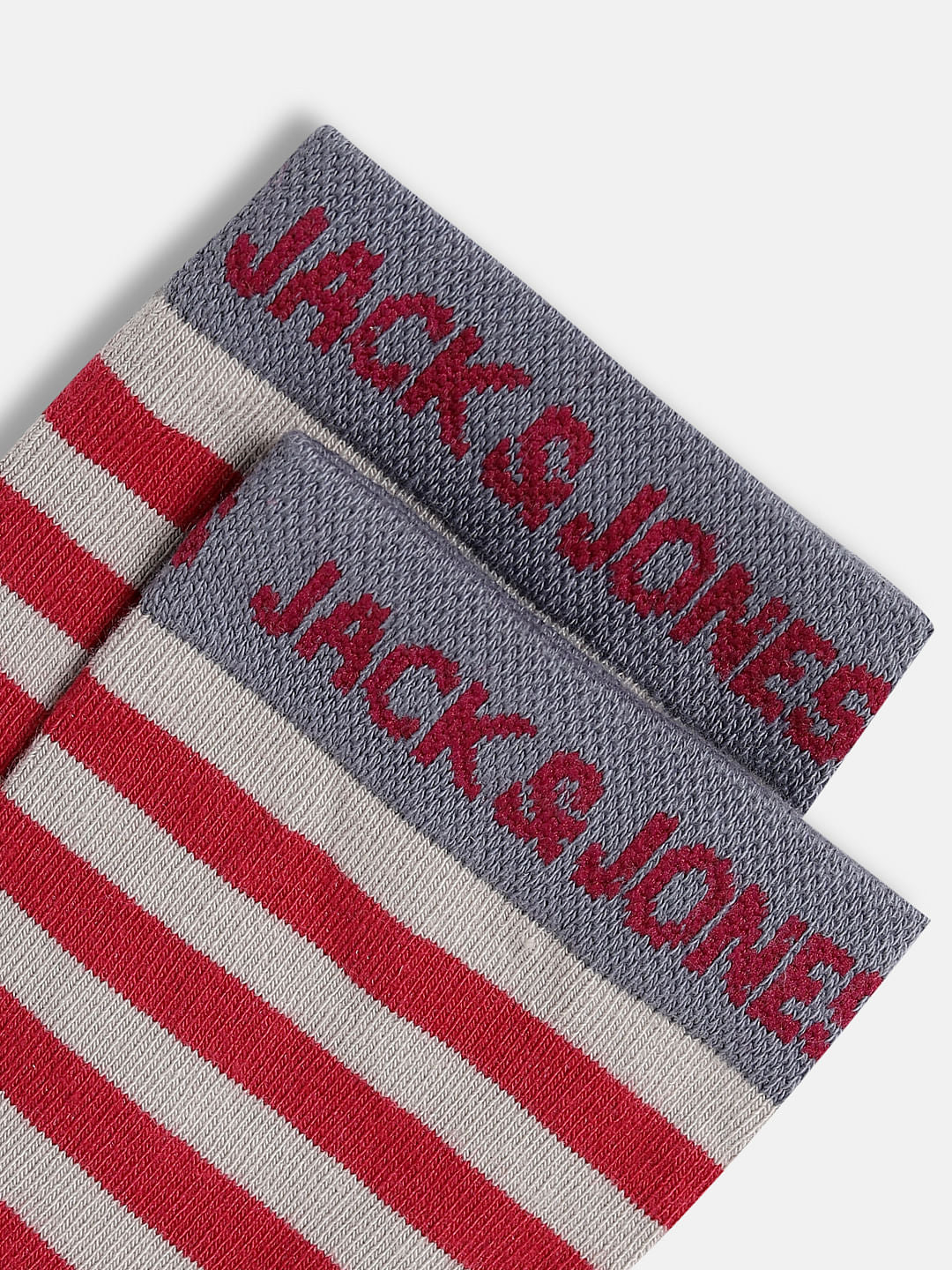 Red Striped Mid-Length Socks
