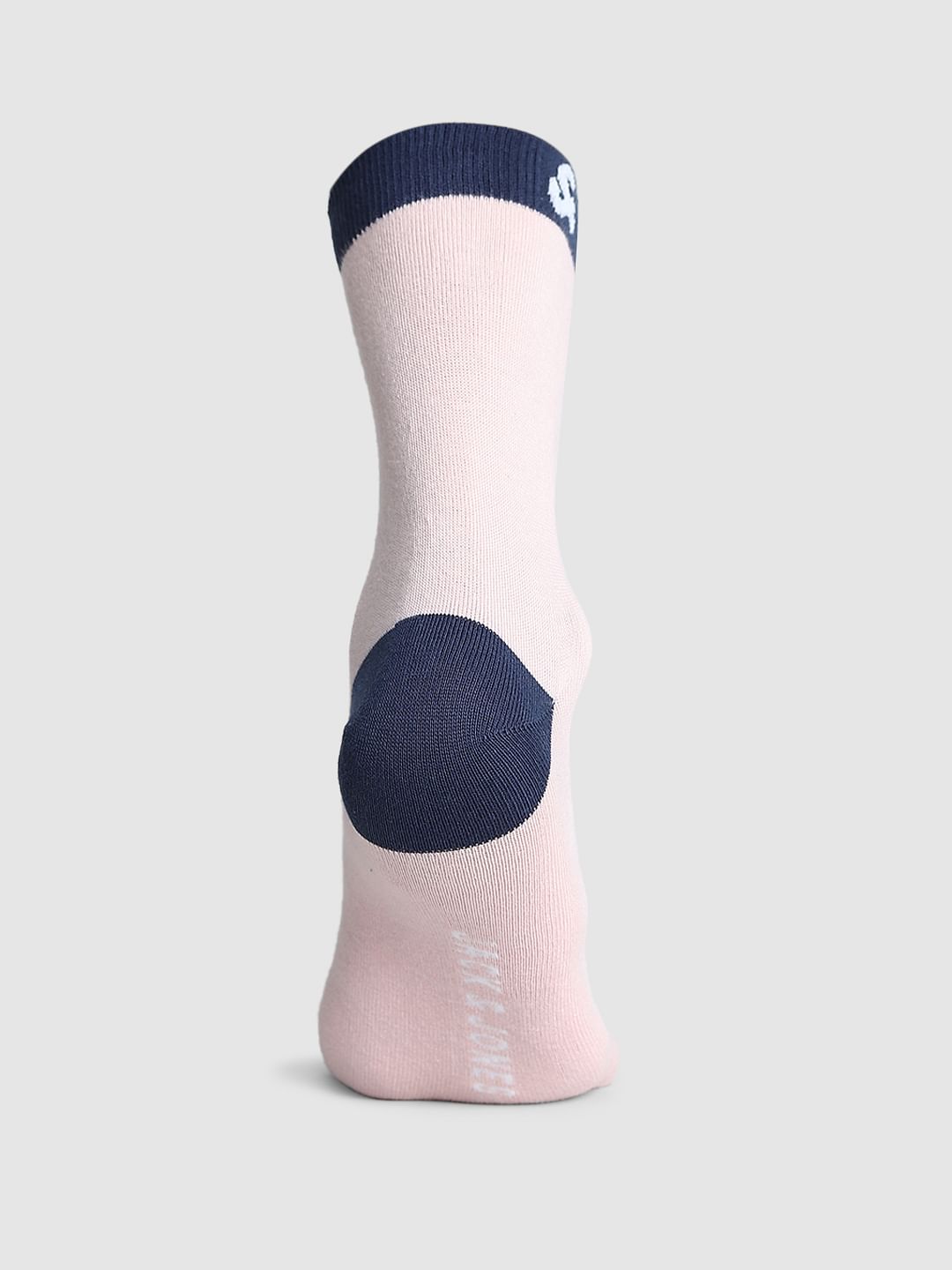 Pink Logo Print Mid Length Socks