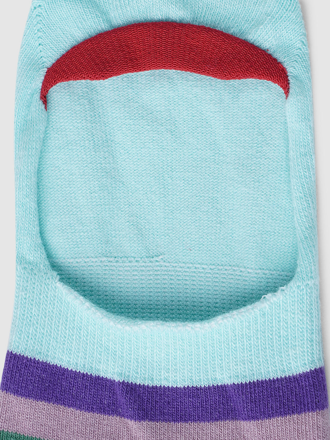 Pack Of 2 Striped No Show Socks - Blue