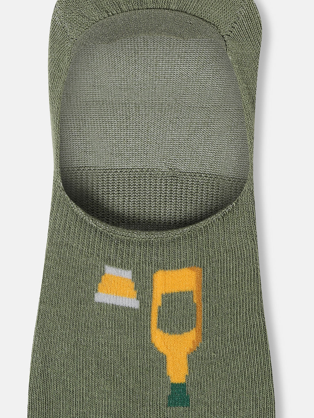 Pack Of 2 No Show Socks - Green & Blue