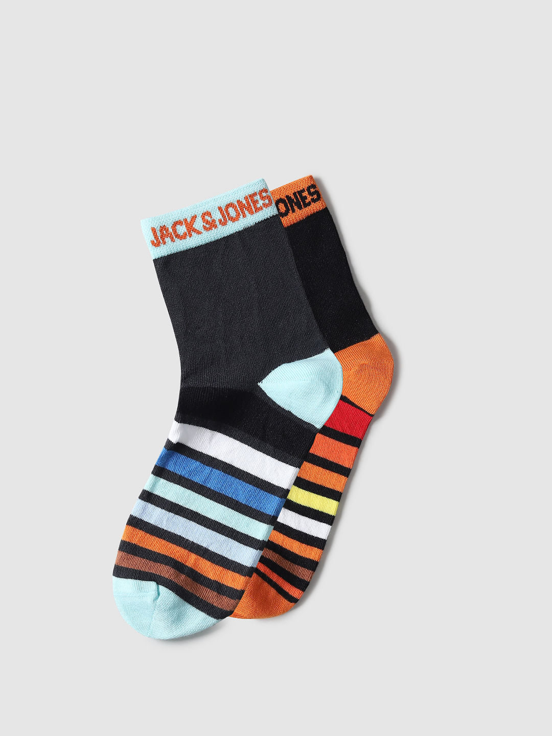 Pack of 2 Striped Mid-Length Socks