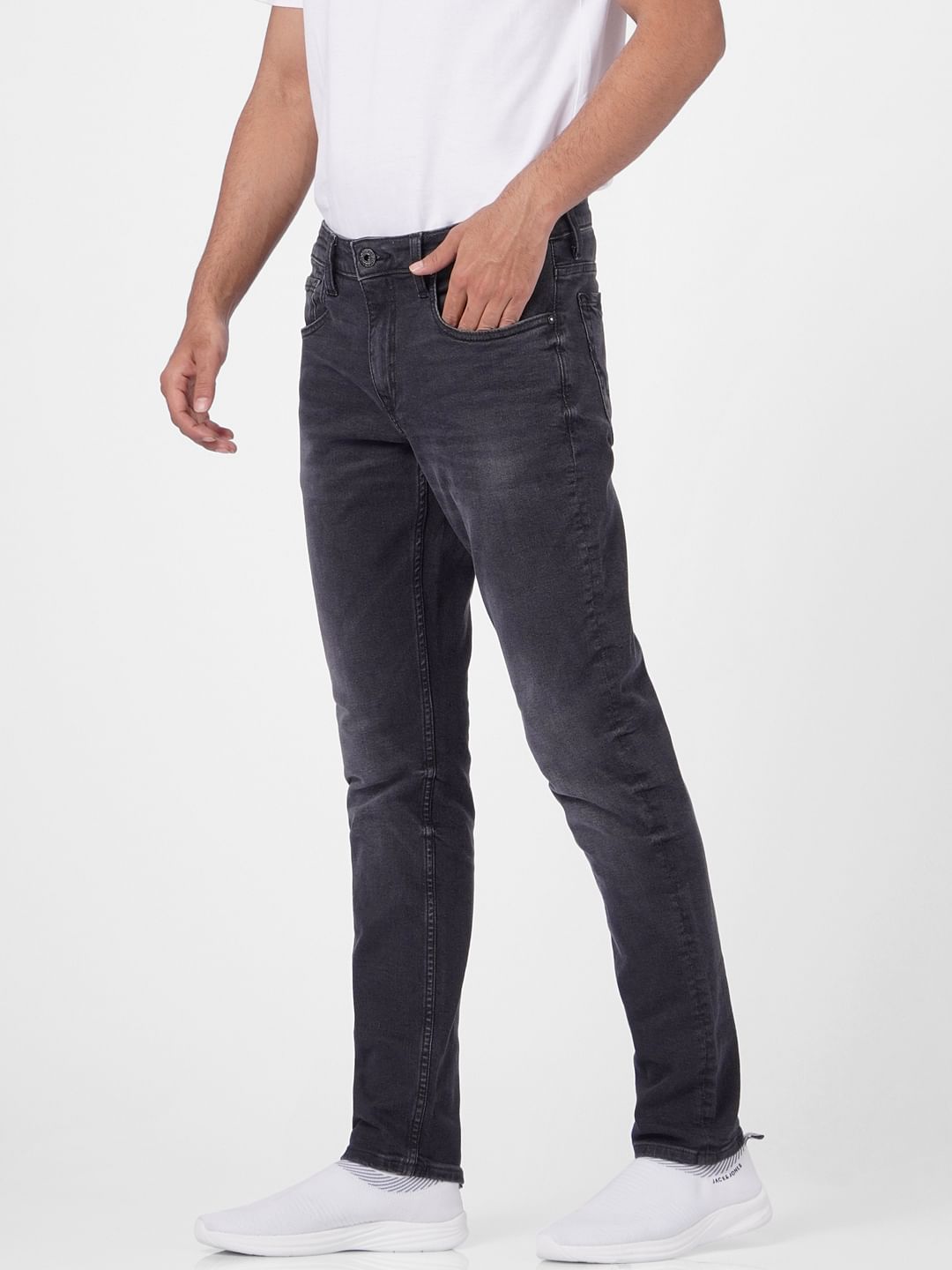 Black Low Rise Glenn Slim Fit Jeans