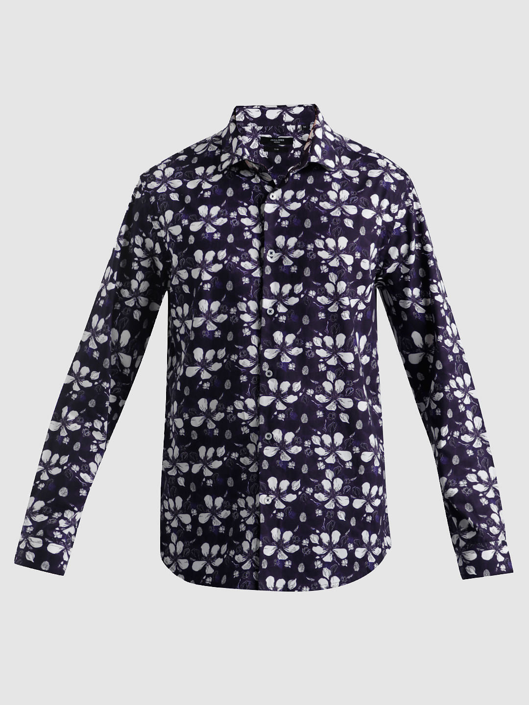 Purple Floral Full Sleeves Shirt
