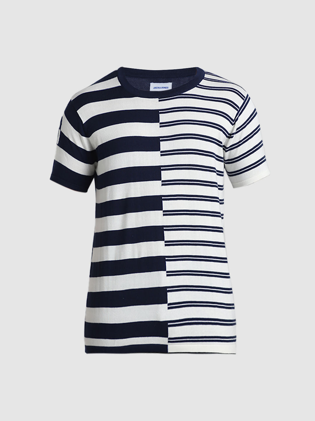 White & Blue Printed T-shirt