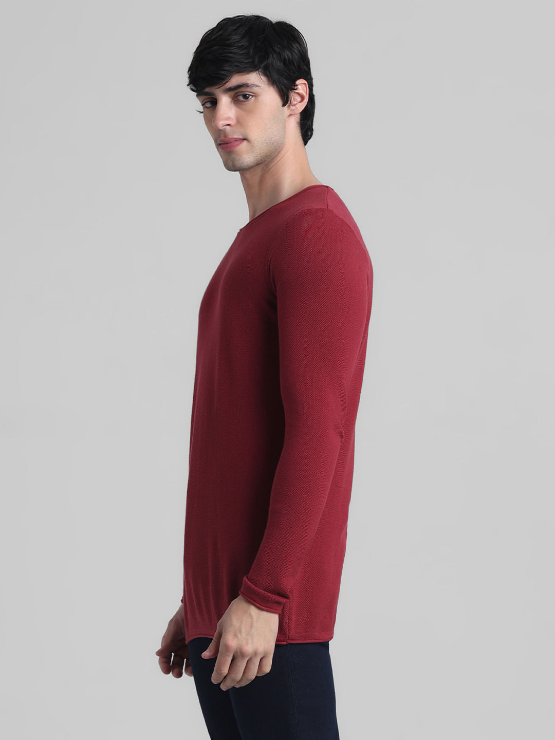 Red Crew Neck Pullover